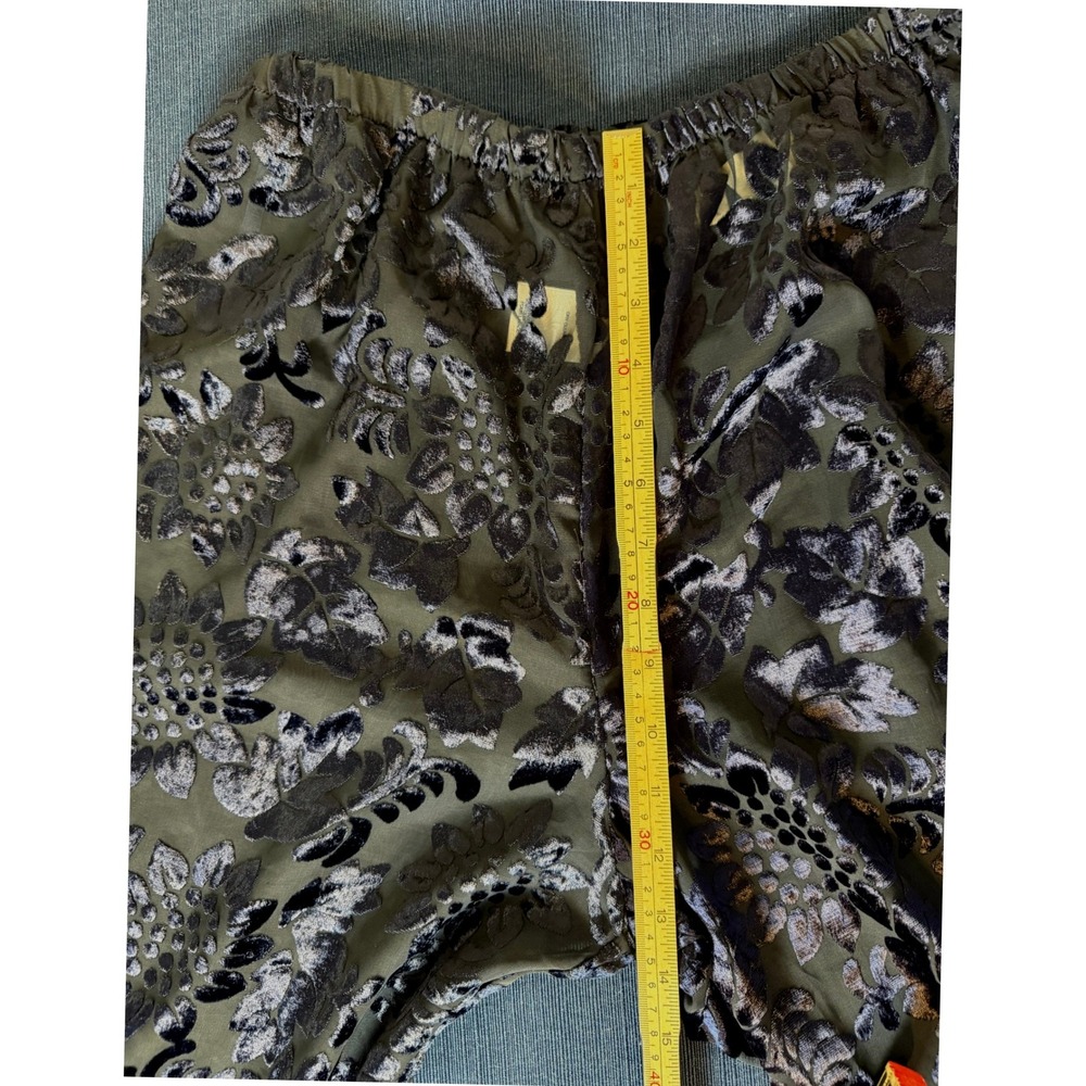 Vintage 8 Petite Navy Blue Burnout Velvet Floral Jacket Design Studio Spiegel - Picture 9 of 16